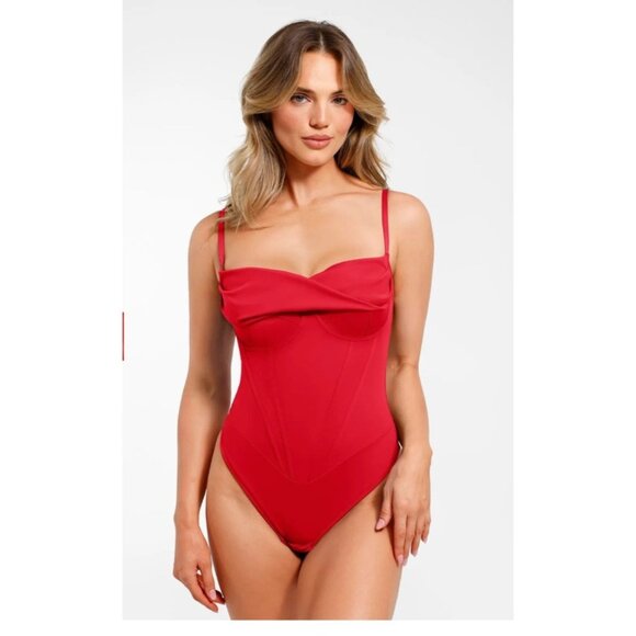 Popilush Shapewear Draped Bust Hourglass Corset Bodysuit, NWT, Size 3XL - Picture 2 of 12